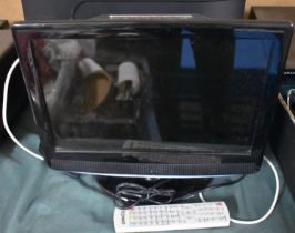 A Technika LCD15-M3 Television with Built-in DVD Player, Working, With Remote