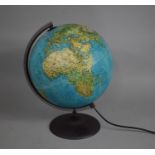 A Modern Illuminated Italian Globe, 40cms High