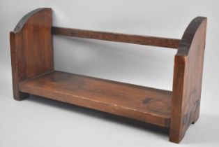 A Vintage Stained Pine Book Rack, 45cms Wide