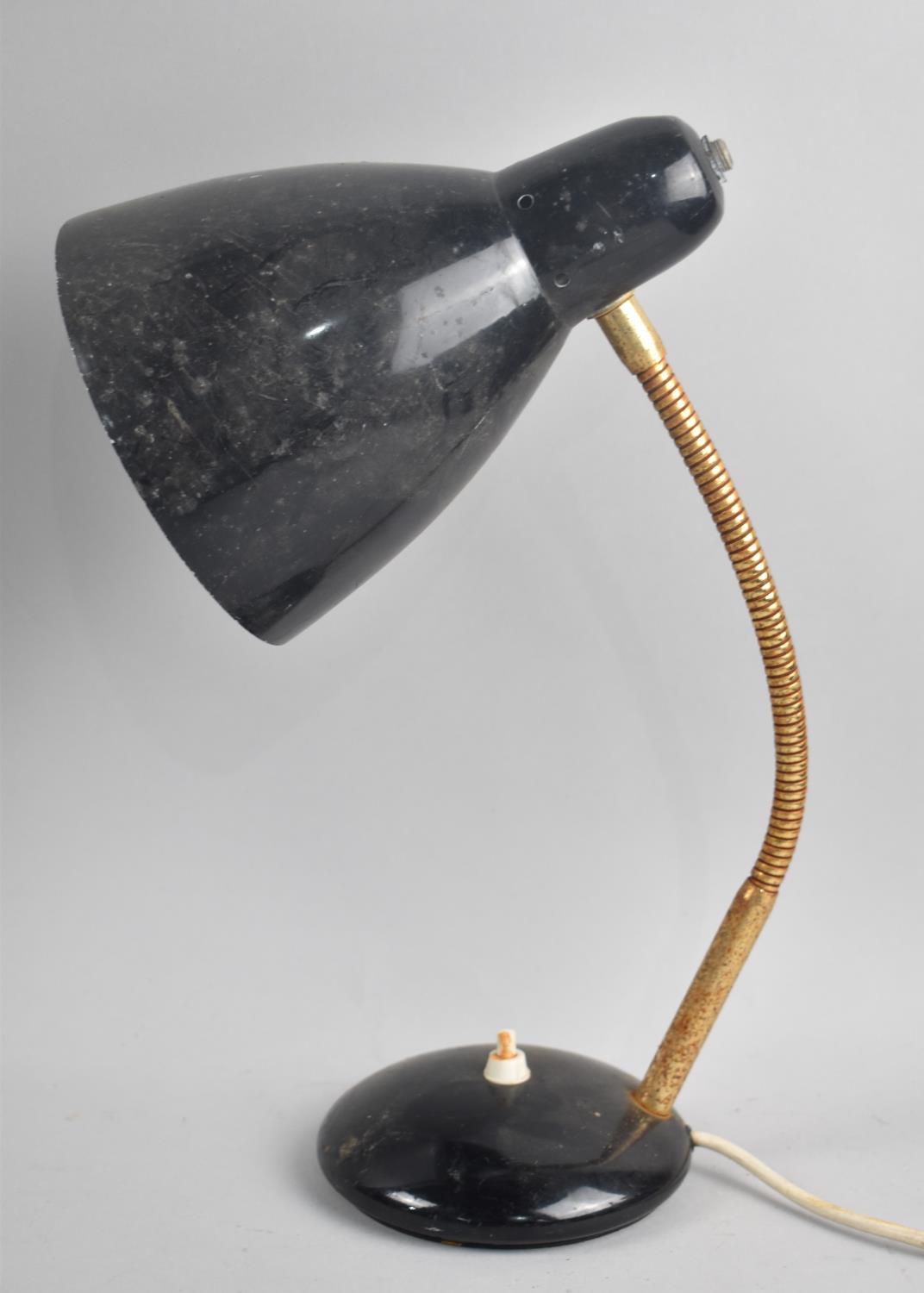 A Vintage Adjustable Desk Top Reading Lamp, Condition Issues