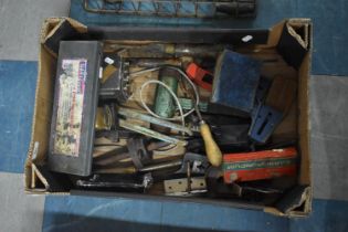 A Various Collection of Vintage and Later Tools, Clamps, Spanners, Level Etc