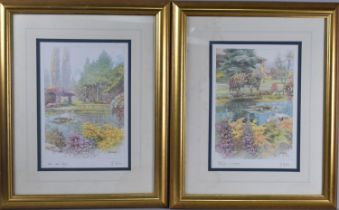 A Pair of Framed Prints by M Marten, Signed and Titled in Pencil, Subject 27x38cms
