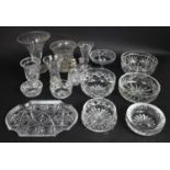 A Collection of Various Cut Glass to include Bowls, Vases Etc