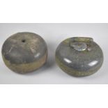 A Pair of Scottish Granite Curling Stones, One with Handle