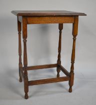 A Mid 20th Century Oak Rectangular Topped Occasional Table 54cms Wide