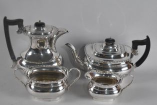 A Nice Quality Edwardian Silver Plated Four Piece Tea Service