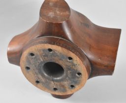 An Early 20th Century Wooden Four Blade Propellor Boss by Falcon Airscrew Company Numbered DNG