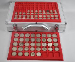 A Modern Flight Case Containing Two Trays of British Silver Coinage