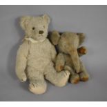 A Vintage Plush Teddy Bear and an Elephant Soft Toy