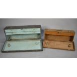 Two Vintage Carpenter's Tool Boxes with Fitted Interiors, 84cms and 67cms Wide