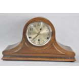 A Mid 20th Century Westminster Chime Napoleon Hat Mantel Clock, Hinge to Glass Door Requires