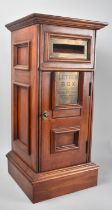 A Reproduction Mahogany Country House Letter Box with Brass Mounts, Complete With Key, 50cms High