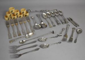 A Collection of Various Silver Plated Flatware to include Kings Pattern, Monogrammed Etc together
