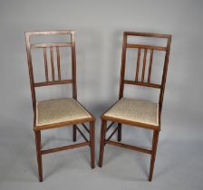 A Pair of Edwardian Mahogany Framed Bedroom Chairs