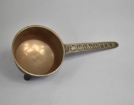 An 18th Century Bronze/Bell Metal Skillet on Three Legs, Handle Cast with "T.P.B:Water III", 16.5cms