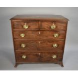 A 19th Century Mahogany Chest of Two Short and Three Graduated Long Drawers, Brass Drop Handles