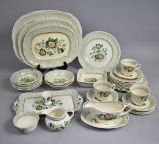 A Mason's Paynsley Pattern Service to comprise Four Cups, Saucers and Five Side Plates,