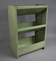 A Vintage Painted Metal Three Shelf Vegetable Store, 40cms Wide