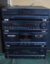 A Collection of Pioneer Hi-Fi Units, Comprising A-Z360 AMplifier, CT-Z360WR Double Cassette Deck,