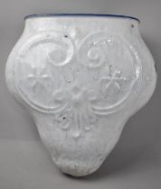 A French Wall Hanging Enamelled Cistern, 32cm high