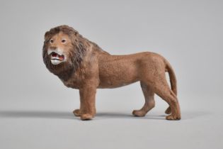 A Reproduction Cold Painted Bronze Study of a Lion in the Style of Bergmann, 10cms Long
