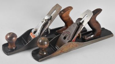 Two Vintage Wood Planes by Millers Falls and Navyug, 34cm long