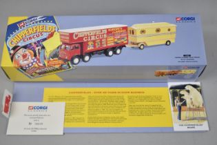 A New and Boxed Corgi Classicas Chipperfield Circus Set Foden Closed Old Truck with Caravan No 97888