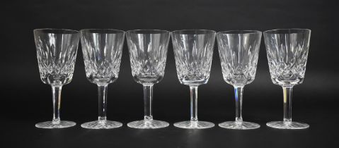 A Set of Six Waterford Crystal Wine Glasses