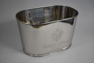 A New and Unused Silver Plated Champagne Cooler Inscribed with Quotes form Napoleon Bonaparte and