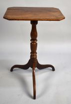 A 19th Century Rectangular Snap Top Tripod table with Crossbanded Rosewood and Mahogany Top