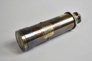 A Reproduction Brass Three Drawer Miniature Telescope to Commemorate Flying Scotsman Reaching 100mph