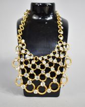 A Vintage Jewelled Gilt Metal Necklace by Mitchel Maer for Christian Dior