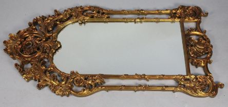 A Large Ornate Gilt Framed Pier Mirror, 145x75cm