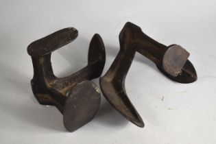 Two Vintage Iron Shoe Lasts