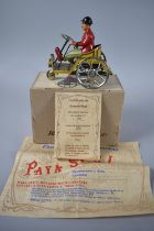 A Reproduction Spanish Tinplate Clockwork Tricycle Model with Certificates