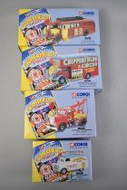 A Collection of Four Boxed New Corgi Chipperfield Circus Vehicles to comprise Scammell Highwayman
