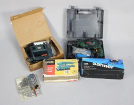 A Collection of Various Electric and Other Tools to Include Bosch Electric Drill, Sanders etc