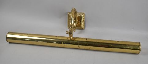 A Modern Brass Wall Mounting Picture Light, 62cm Wide