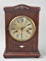An Early/Mid 20th Century Mahogany Cased Continental Mantel Clock with Eight Day Movement, Mother of