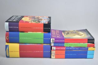 A Collection of Three Hardback and Four Paperback Harry Potter Books to Include Some First Edition