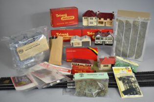 A Collection of OO Gauge Sundries to include Long Straight Tracks, Buildings, Platform Etc
