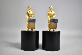 A Pair of London Daily Express Power Boating Trophies, 18cms High