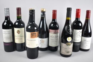 A Collection of 9 Various Bottles of Mixed Red Wine