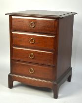 A Mid/Late 20th Century Stag Mahogany Bedside Chest of Four Drawers, 53cms Wide