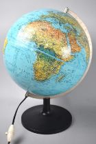 A Modern Scan-Globe Illuminated Table Globe, 42cms High