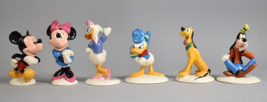 A Set of Six Boxed Royal Doulton The Mickey Mouse Collection Figures