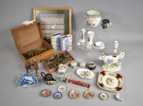 A Collection of Various Ceramics to comprise 19th Century Pickle Dish, Coalport ming Rose Dish,