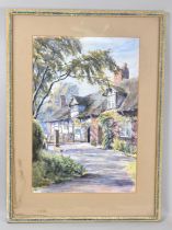 A Framed Watercolour Inscribed Verso Artington, Bramhall by F Halliday, Dated 1915, 24x36cms