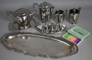 A Collection of Various Metalwares to comprise Old Hall Teawares, Tray, Vintage 'Little Forks'