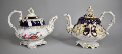 Two Early/Mid 19th Century English Porcelain Teapots to comprise George Bowers, Worcester Teapot